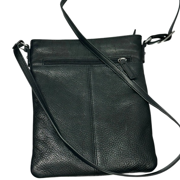 Margot Black Leather Crossbody Purse Bag 10" x 8" Adjustable Strap NWOT Zipper - Picture 8 of 13